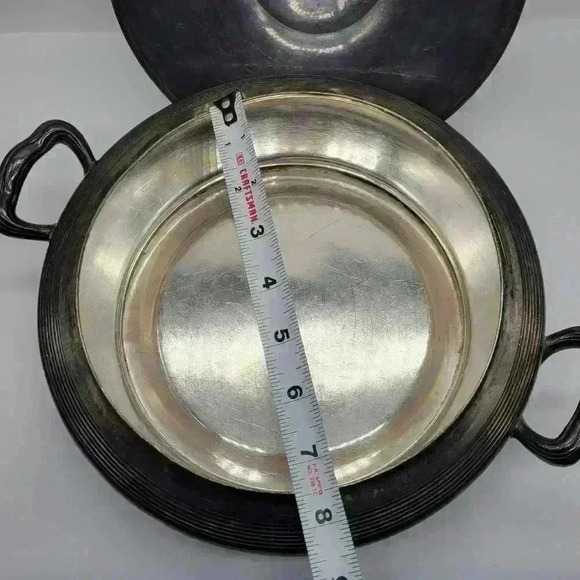 Vintage REED and BARTON Silver Plate Covered Dish/pan Handled No.1100. Taunton - Picture 3 of 15